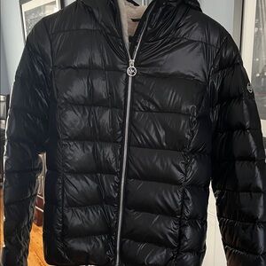 Michael Kors Shiny Black Puffer Jacket